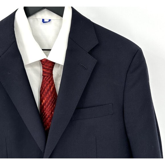 POLO RALPH LAUREN jacket blazer sport coat lightweight wool blend blue 40R